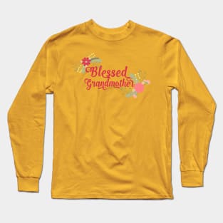 Blessed Grandmother Floral Christian Grandma Art Long Sleeve T-Shirt